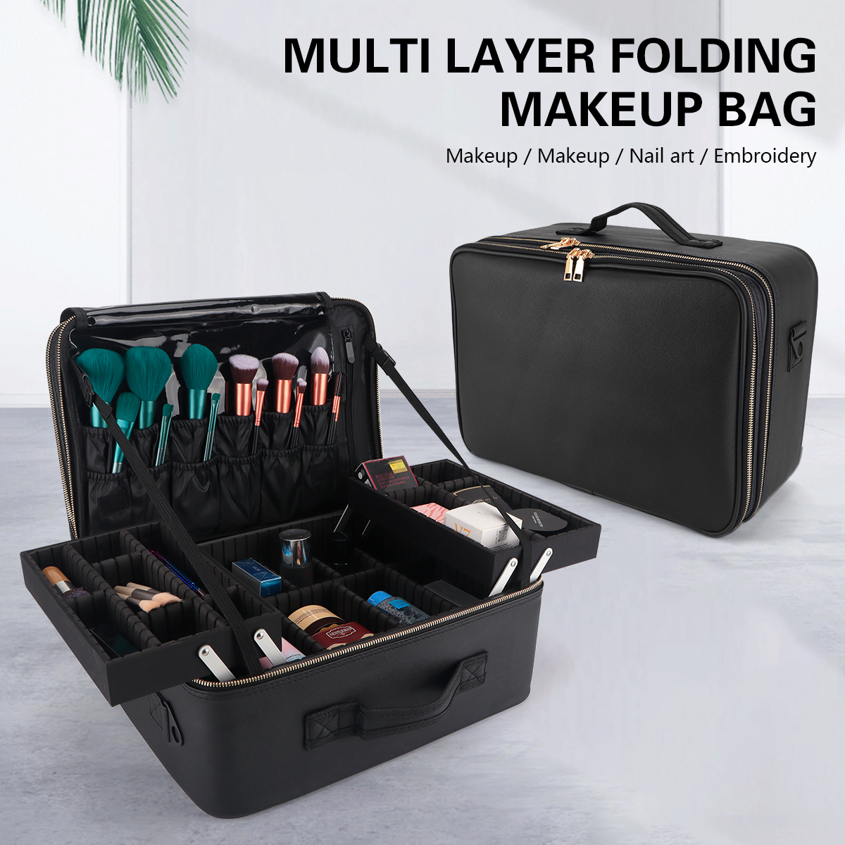 Home Barbershop - Women Travel Cosmetic Case Organizer Box