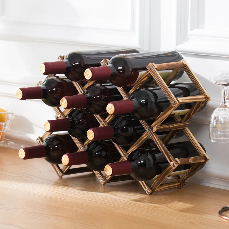Home Bar And Cabinet - Stackable Wine Storage Shelves 3, 5,