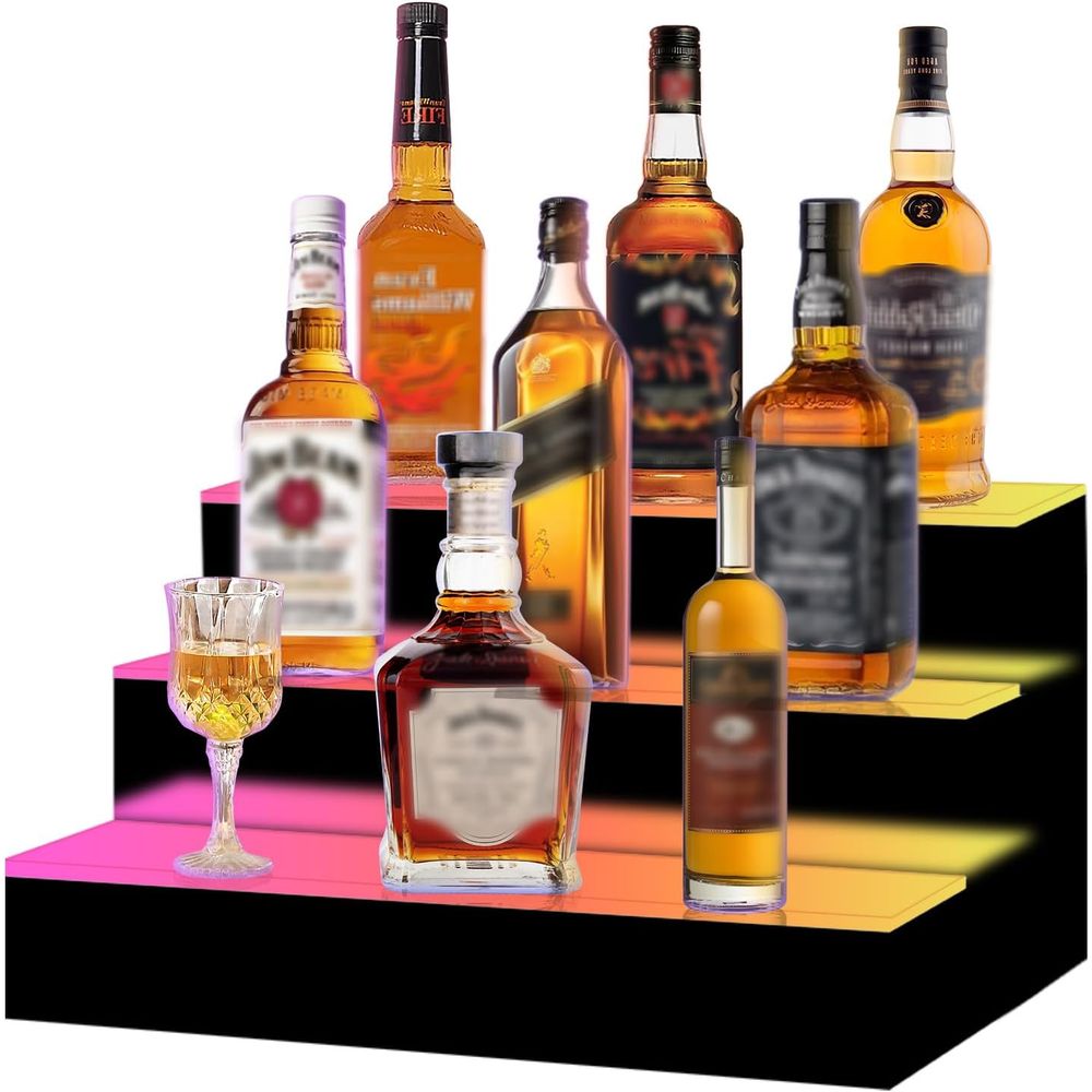 16 Inch 3 Step LED Lighted Liq - Home Bar Shelves recension och pris