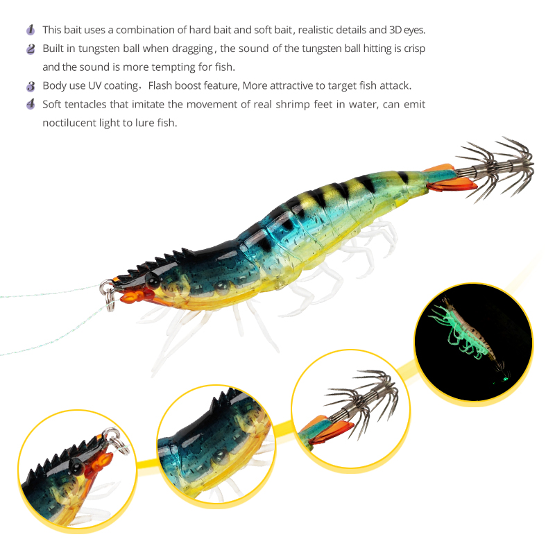 Squid Jig Lures Luminous 9cm 1 - Jigger Double Sided recension och pris