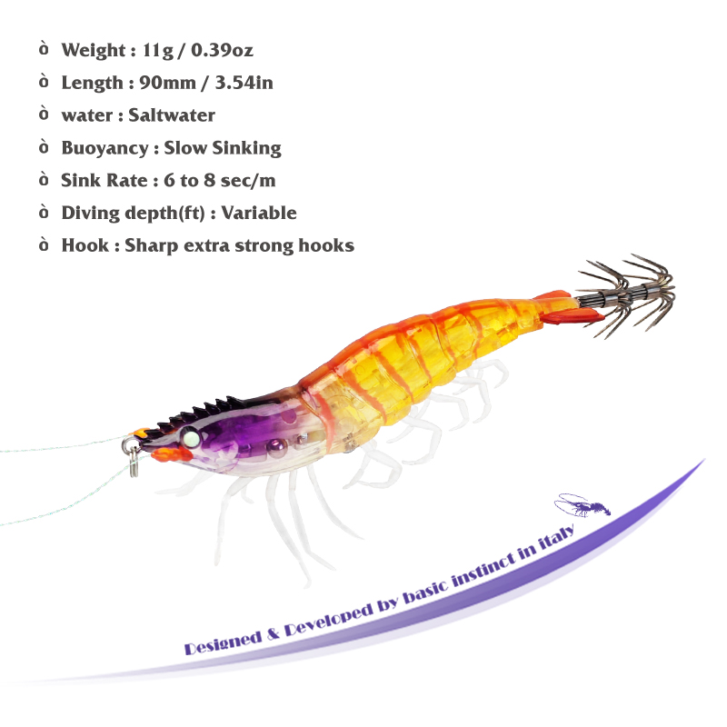 Squid Jig Lures Luminous 9cm 1 - Jigger Double Sided recension och pris