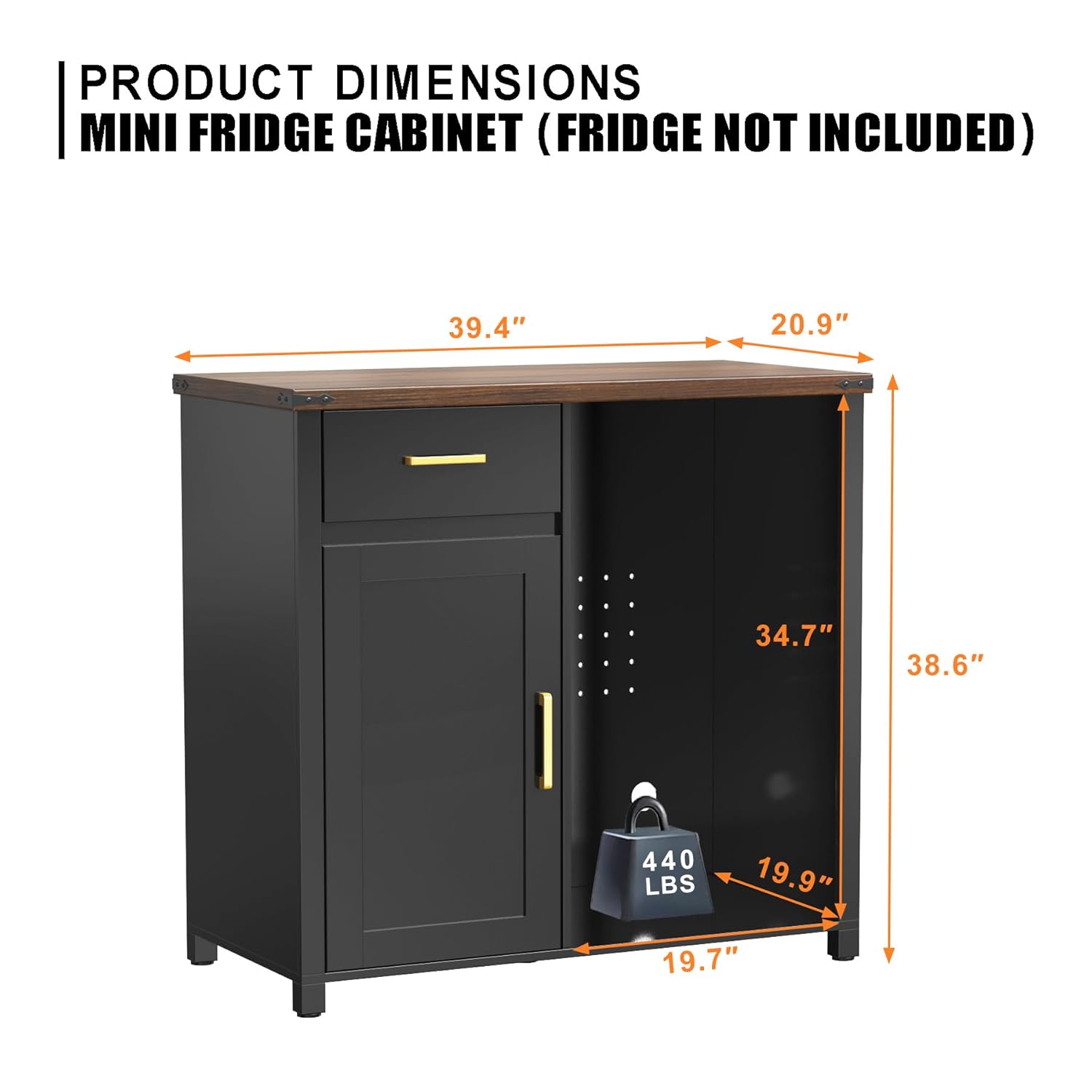 Coffee Bar Cabinet with Mini F - Home Bar And Fridge recension och pris