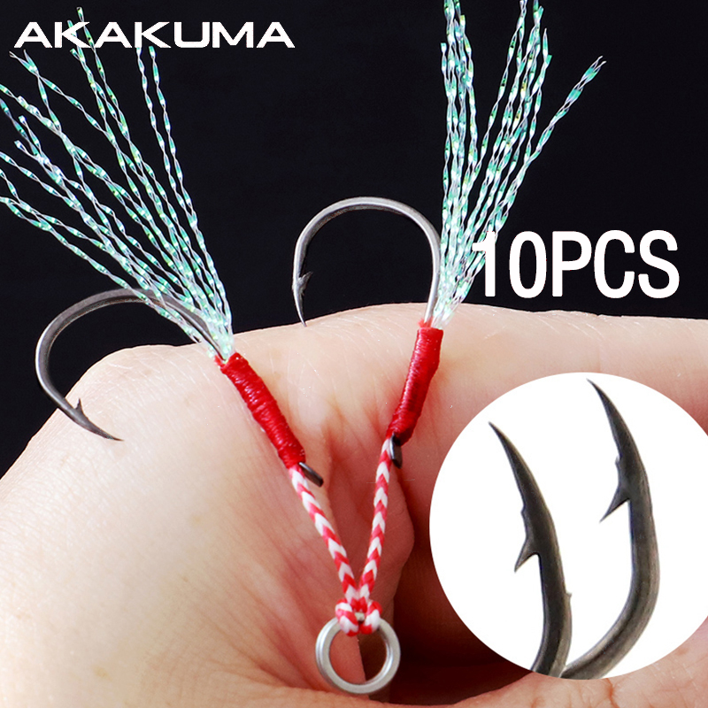 10Pcs Fishing Hooks Single Hoo - Jigger Double Sided recension och pris