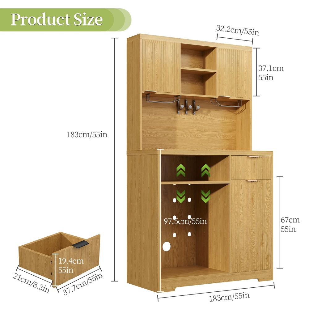 Coffee Bar Cabinet with Mini F - Home Bar And Fridge recension och pris