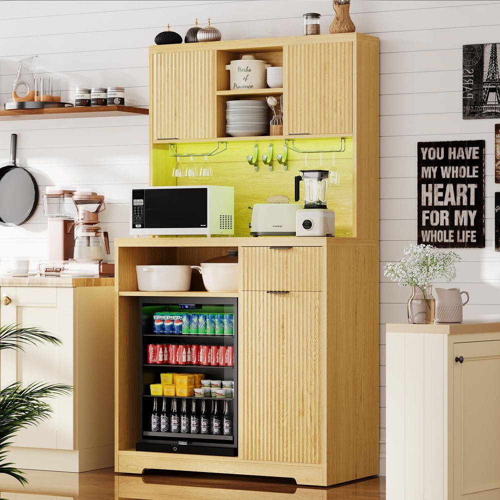 Coffee Bar Cabinet with Mini F - Home Bar And Fridge recension och pris