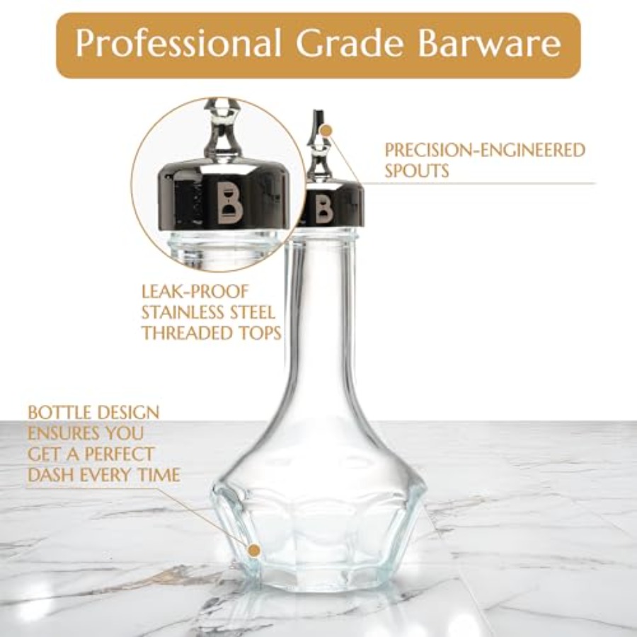 Bitters Bottle 90ml Glass Dash - Bitters Bottle Set recension och pris