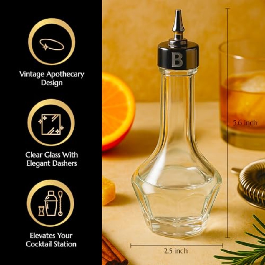 Bitters Bottle 90ml Glass Dash - Bitters Bottle Set recension och pris