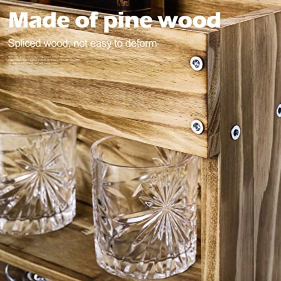 Wine Rack Wall Mounted WoodAlc - Home Bar Shelves recension och pris