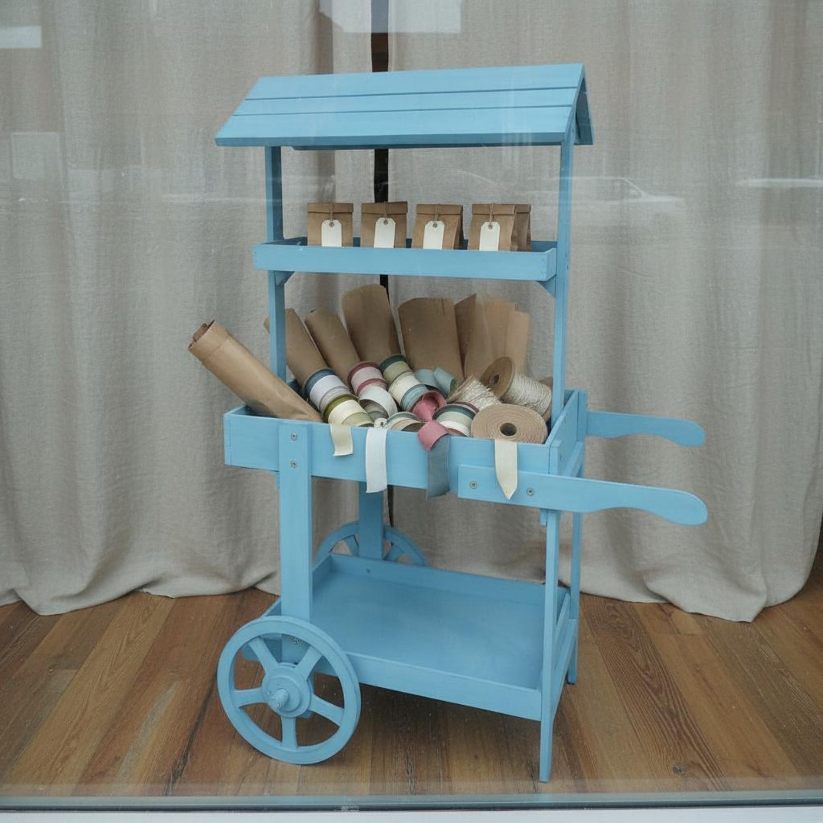 Rustic Display Trolley Wheeled - Home Bar Shelves recension och pris
