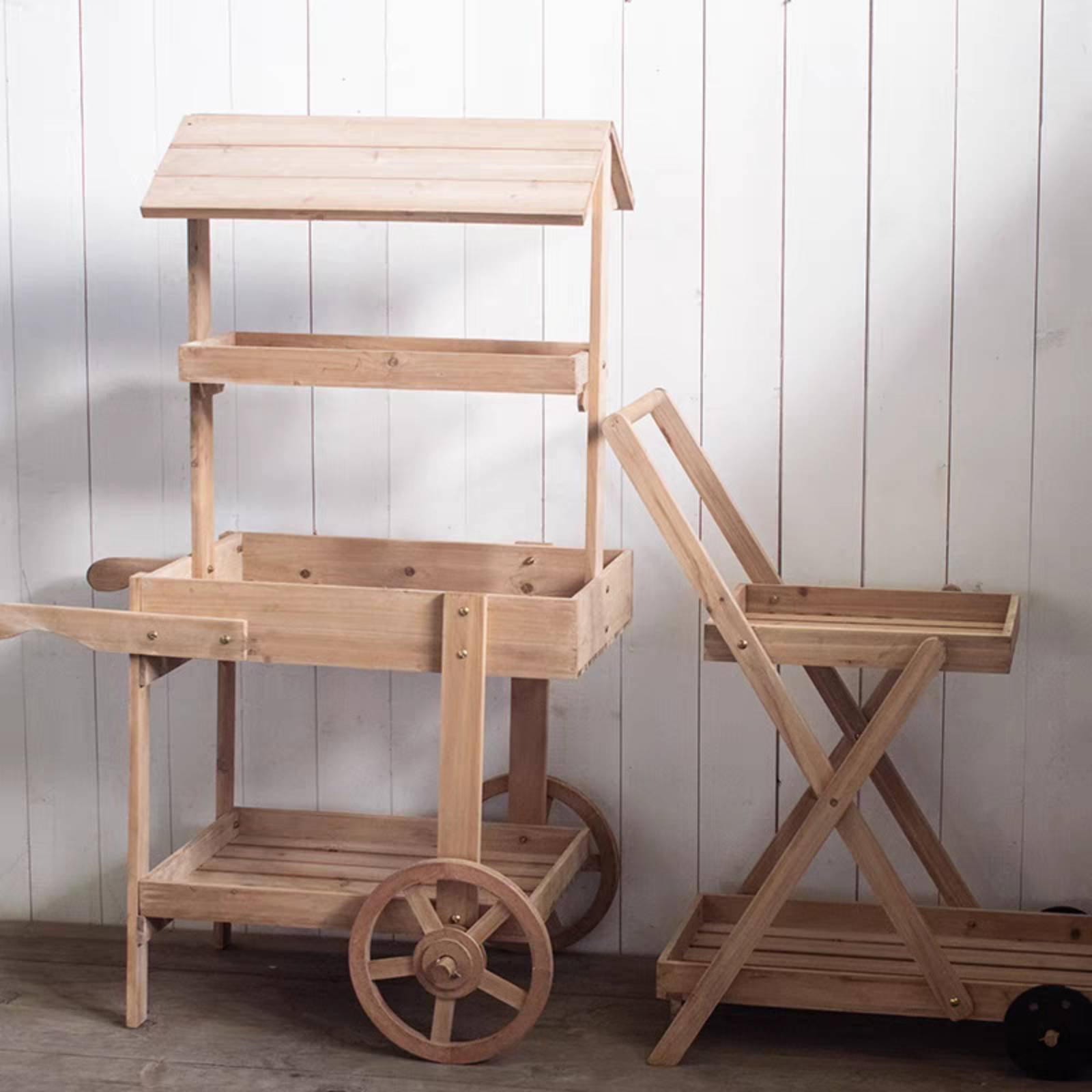 Rustic Display Trolley Wheeled - Home Bar Shelves recension och pris