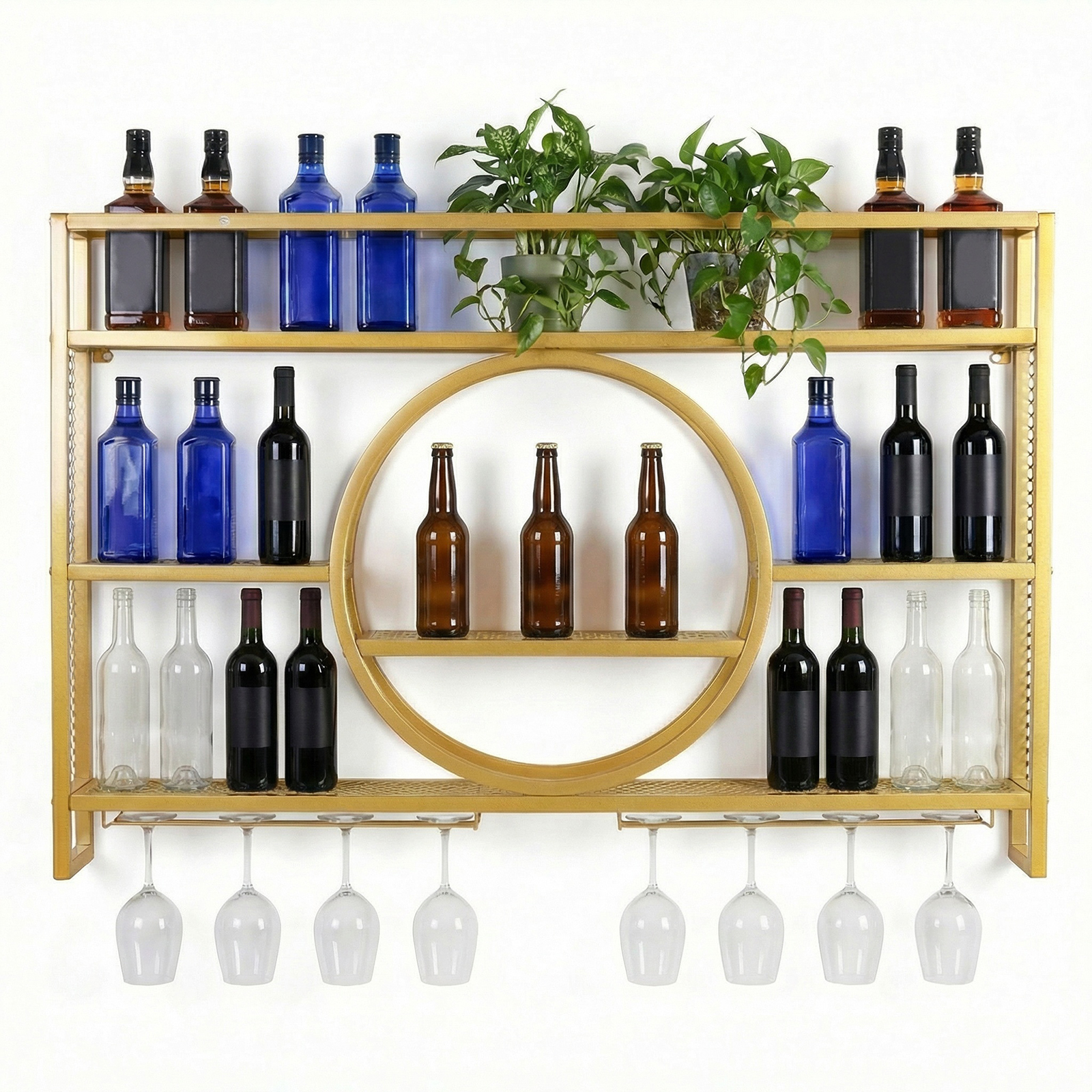 Wine Glass Rack Floating Bar S - Home Bar Shelves recension och pris