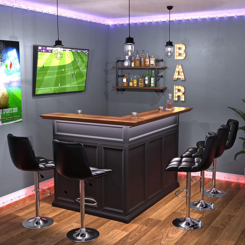 L Shaped Home Bar Cabinet with - Home Bar And Fridge recension och pris