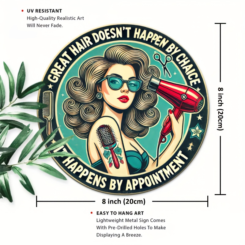 1pc Retro Hair Care Metal Alum - Home Barbershop recension och pris