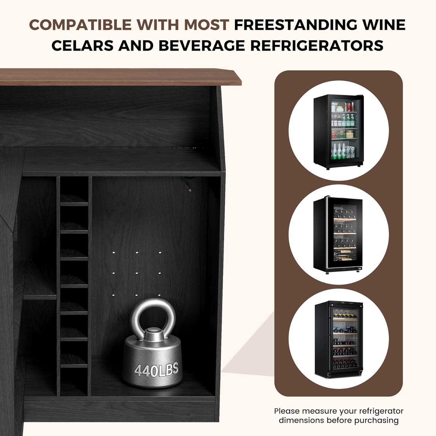 L Shaped Home Bar Unit With Fr - Home Bar And Fridge recension och pris