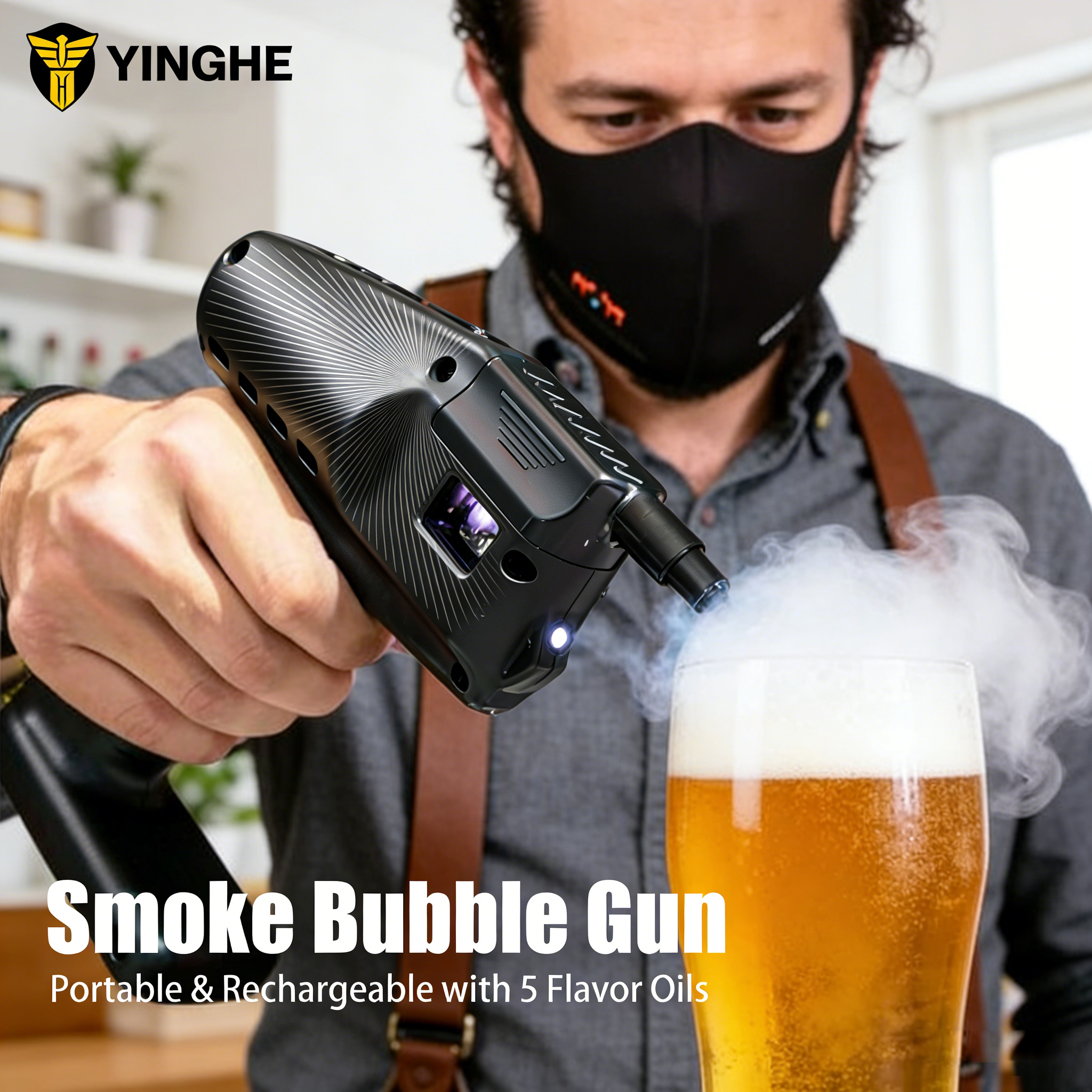 Cocktail Smoke Bubble Gun - US - Smoking Gun Kit recension och pris