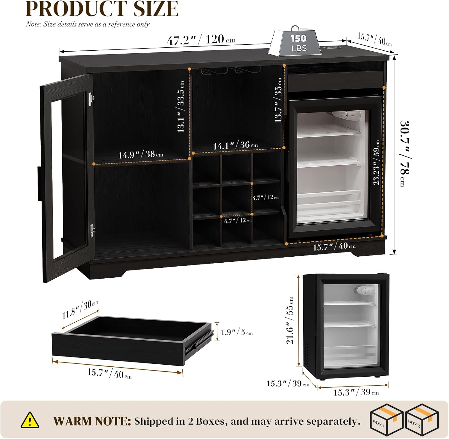 Coffee Bar Cabinet with Fridge - Home Bar And Fridge recension och pris