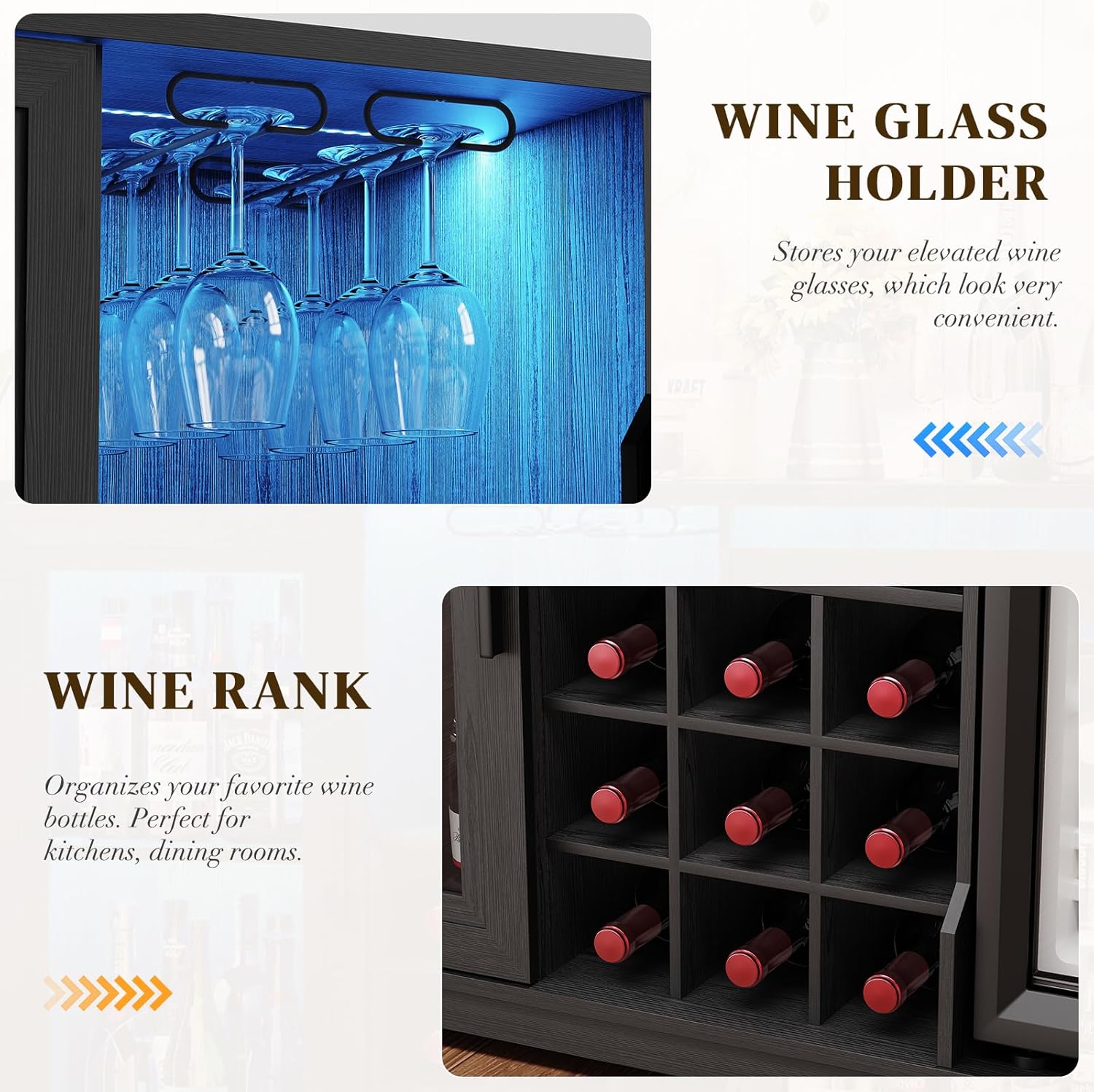 Coffee Bar Cabinet with Fridge - Home Bar And Fridge recension och pris