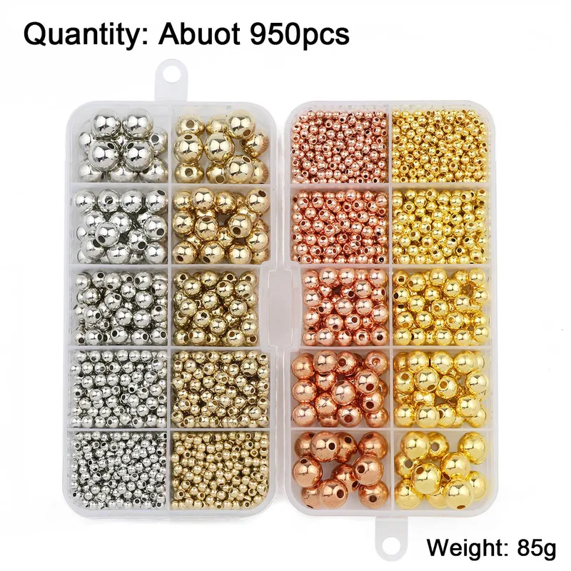 950PCS CCB 3/4/6/8/10MM Gold S - Bar Cart Gold recension och pris