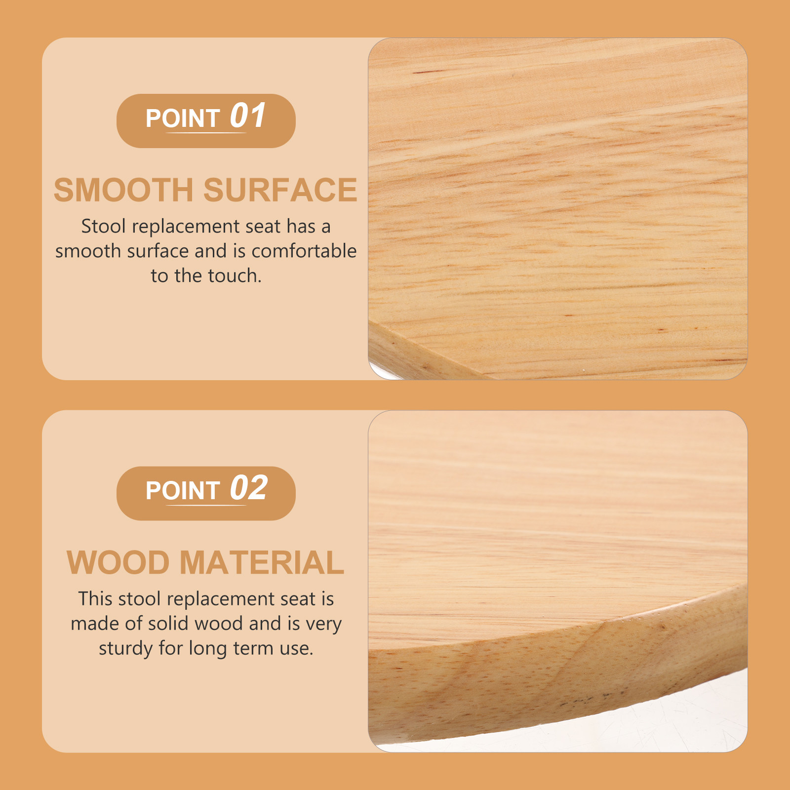 Round Wooden Bar Stool Seat Re - Home Bar Seating recension och pris