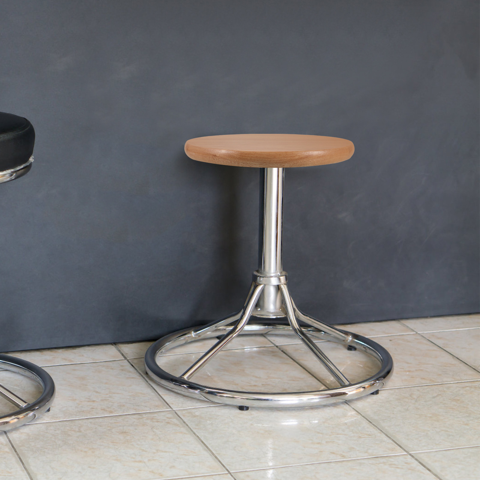 Round Wooden Bar Stool Seat Re - Home Bar Seating recension och pris