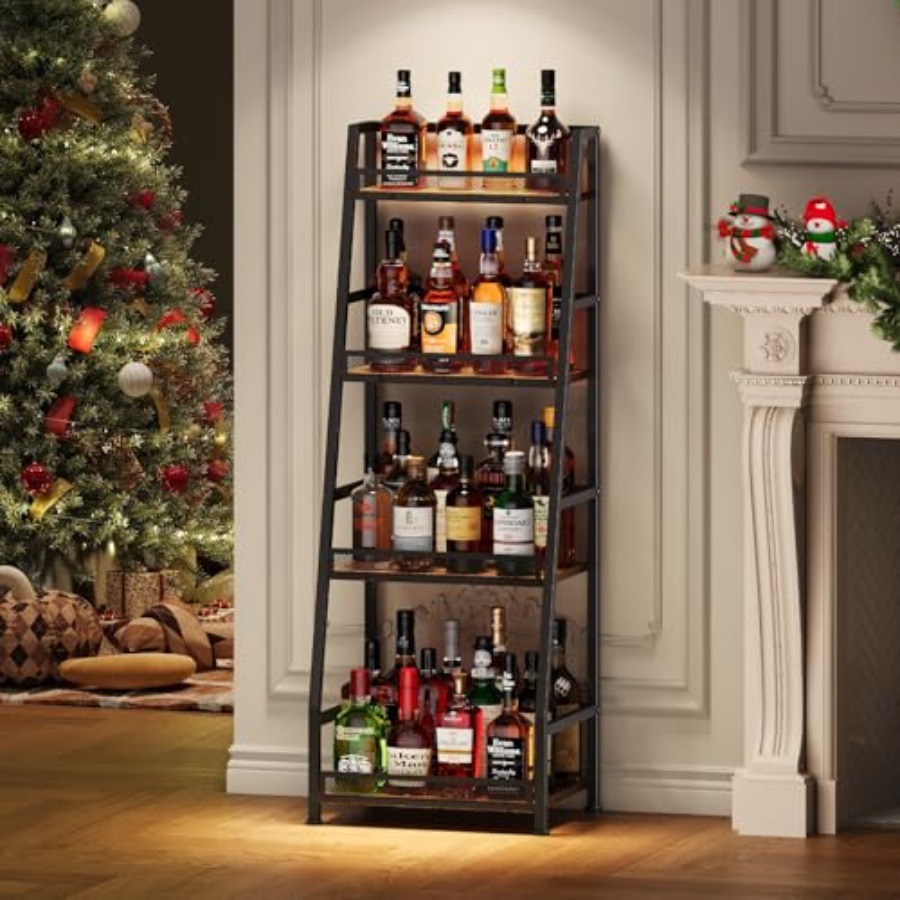 4-Tier Trapezoid Liquor Stand  - Home Bar Stand recension och pris