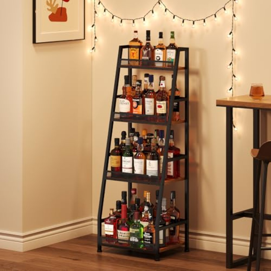 4-Tier Trapezoid Liquor Stand  - Home Bar Stand recension och pris