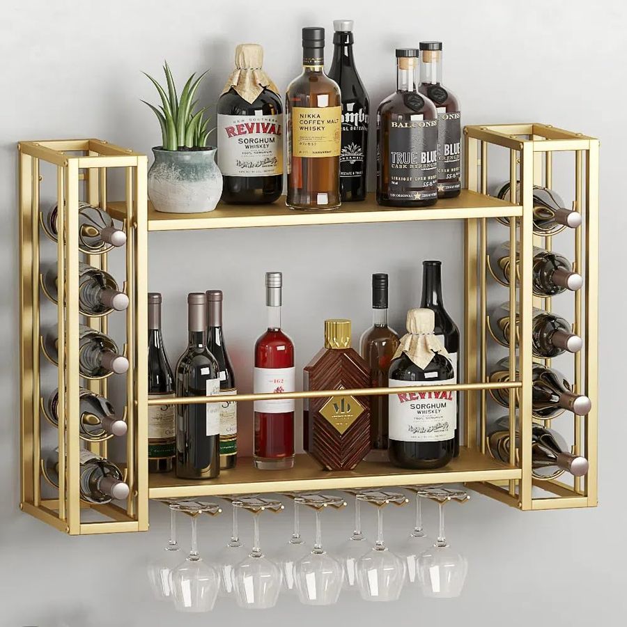 Wall Mounted Wine Rack, Wine R - Home Bar Shelves recension och pris