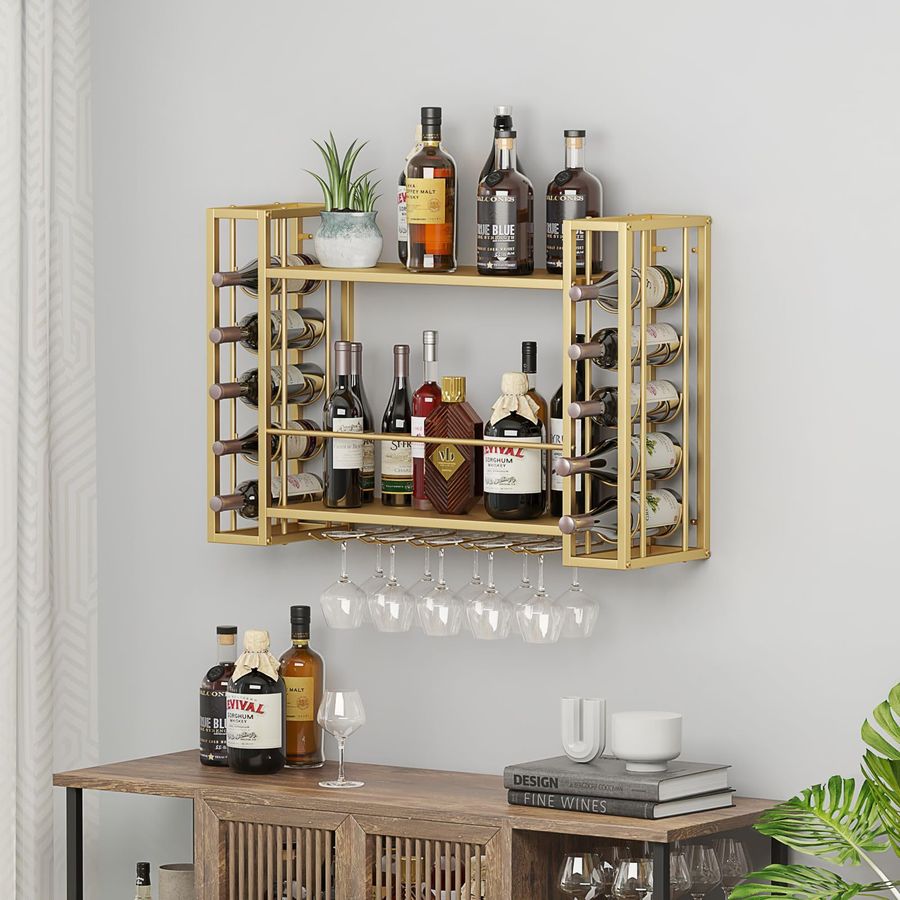 Wall Mounted Wine Rack, Wine R - Home Bar Shelves recension och pris