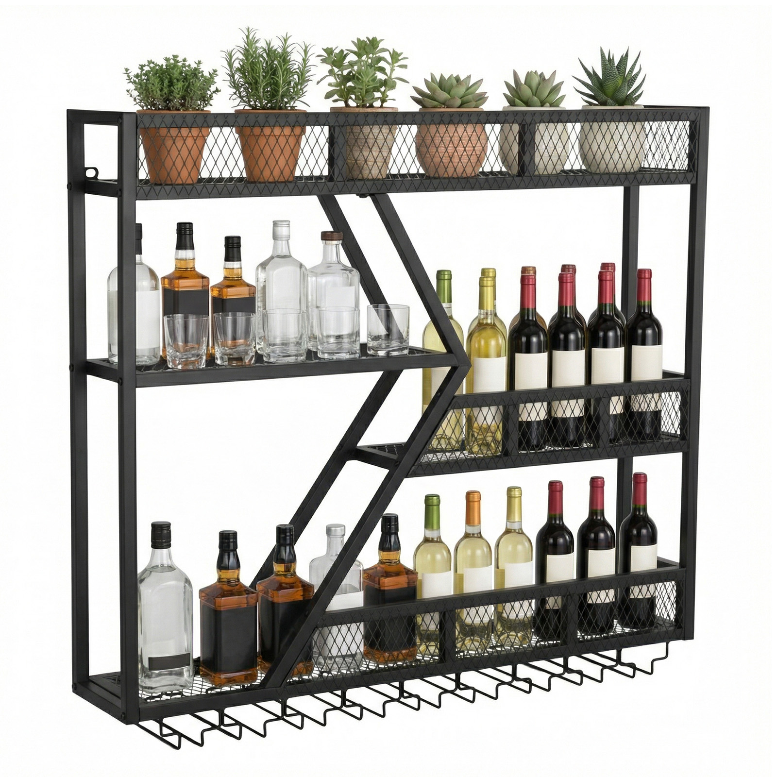 39in 3-Tiers Liquor Bottle Dis - Home Bar Shelves recension och pris
