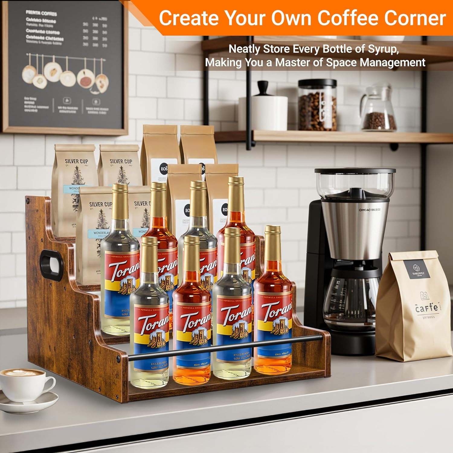 Liquor Bottle Display Shelf, C - Home Bar Shelves recension och pris