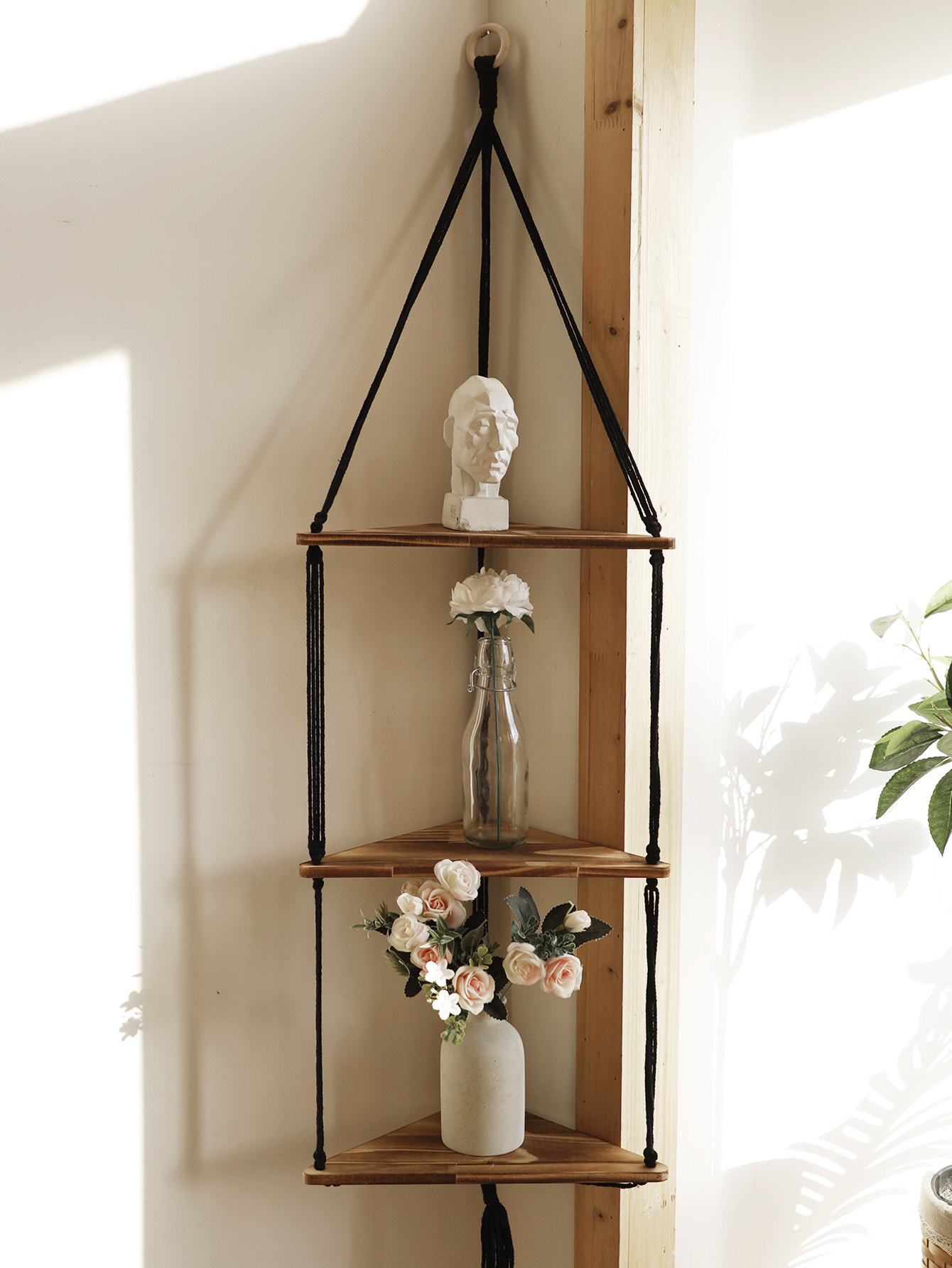 Wooden Corner Shelf Wall Decor - Home Bar Shelves recension och pris
