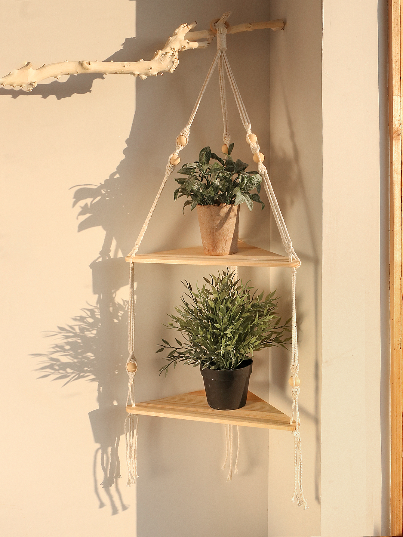 Wooden Corner Shelf Wall Decor - Home Bar Shelves recension och pris