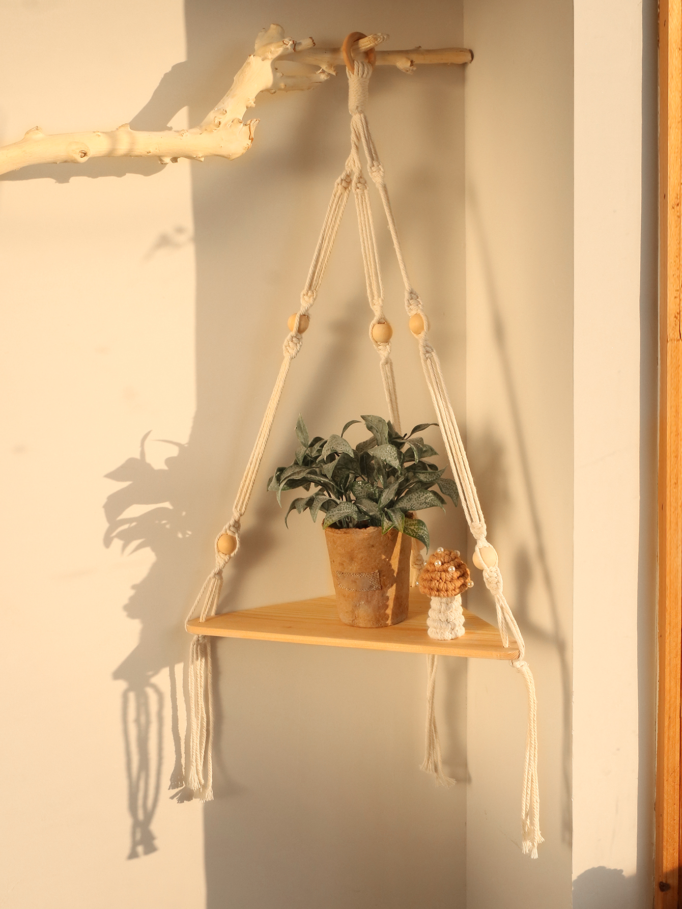 Wooden Corner Shelf Wall Decor - Home Bar Shelves recension och pris