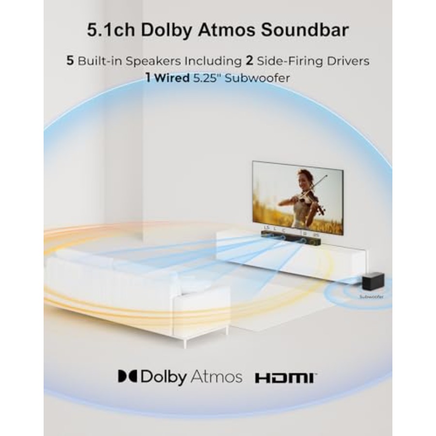 5.1CH Surround Sound Bar with  - Home Bar And Theater recension och pris