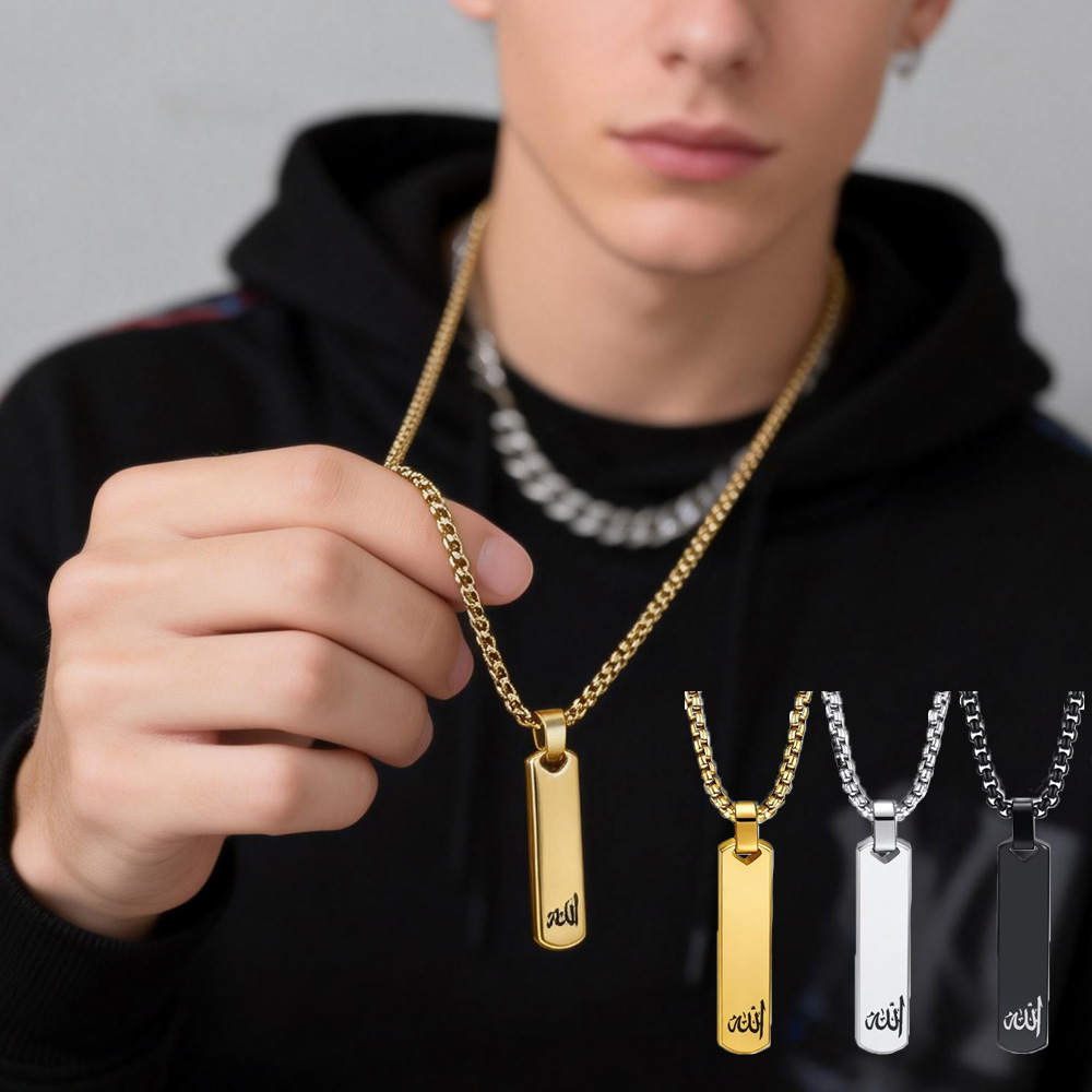 3D Bar Necklace, Cool Simple D - Bar Cart Gold recension och pris