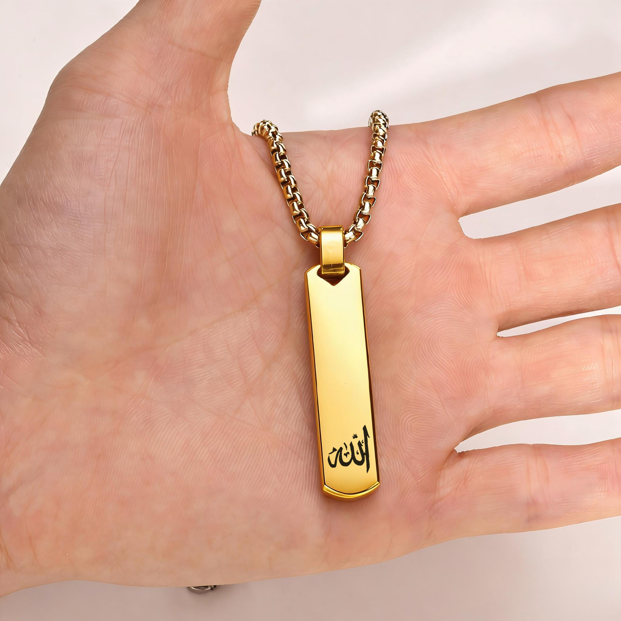 3D Bar Necklace, Cool Simple D - Bar Cart Gold recension och pris