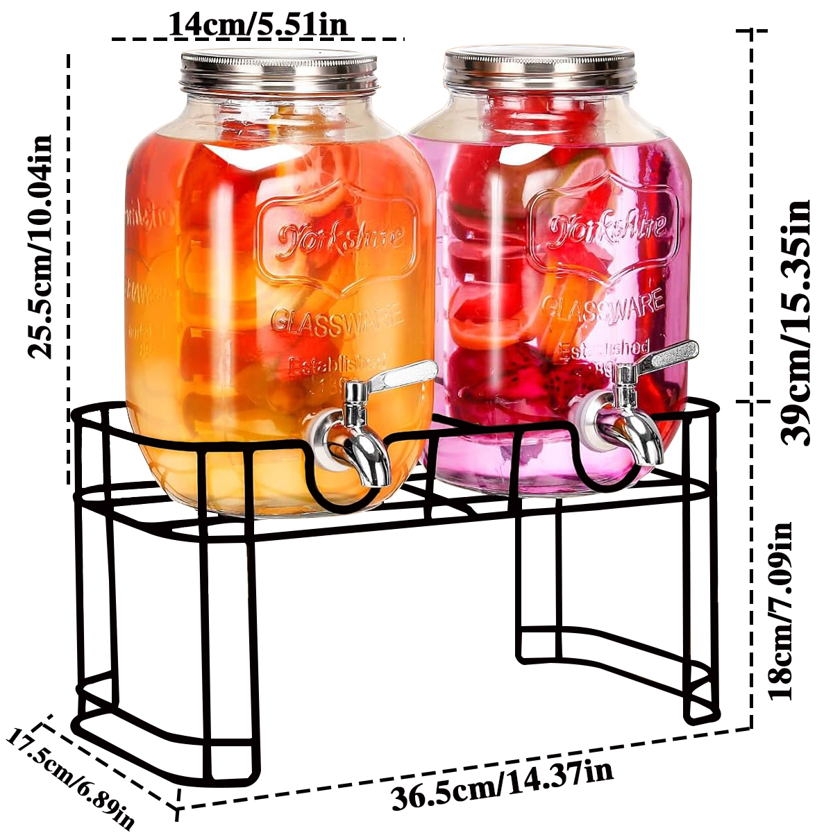 Drink Dispenser 2 Packs 1 Gall - Citrus Juicer Bar recension och pris