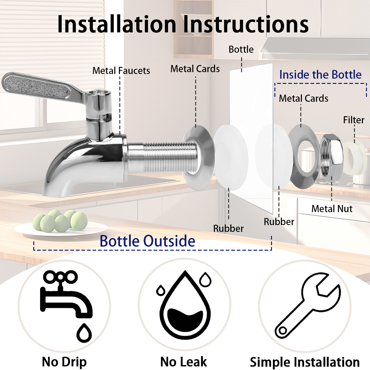 Drink Dispenser 2 Packs 1 Gall - Citrus Juicer Bar recension och pris