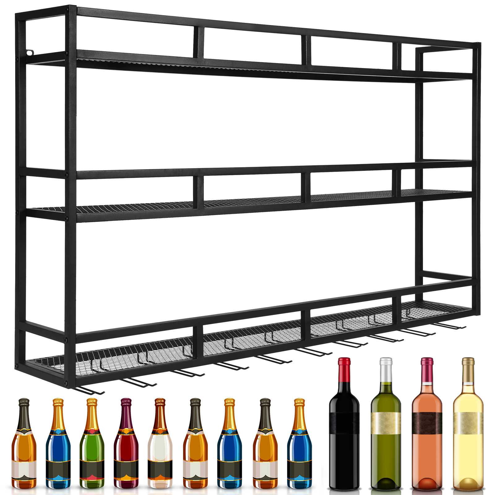 Bar Liquor Bottle Display Shel - Home Bar Shelves recension och pris