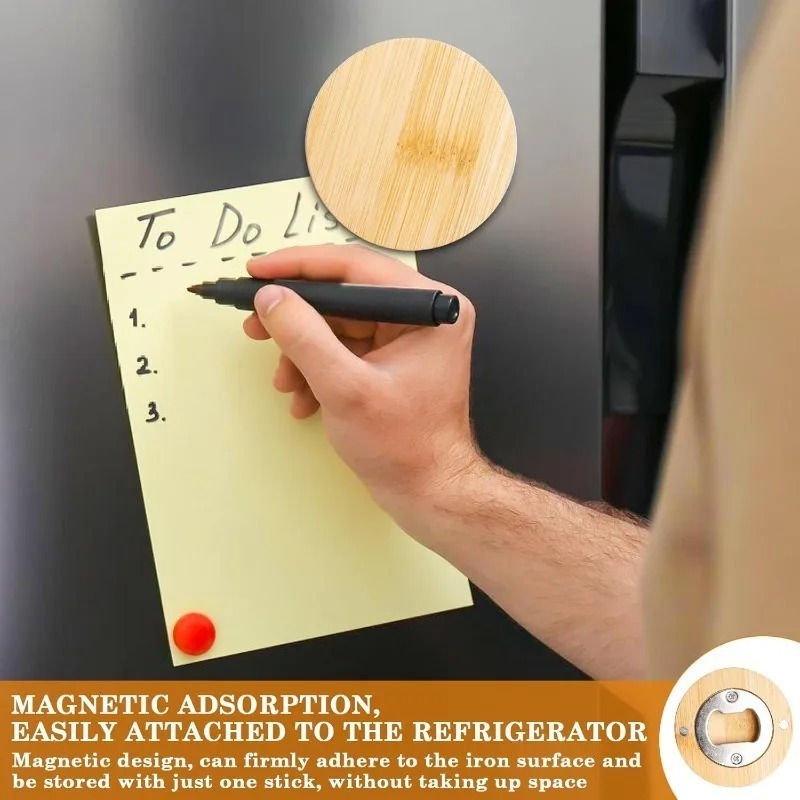 10/1pcs Magnetic Bamboo Bottle - Home Bar And Fridge recension och pris