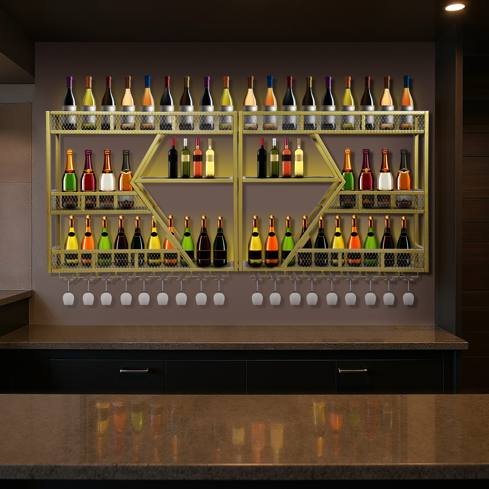 Metal Wine Bottles Storage Dis - Home Bar And Cabinet recension och pris